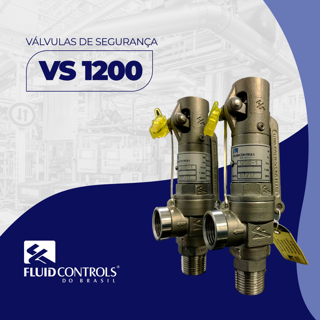 [VS-1200-FIXO] Válvula de Segurança e Alívio VS 1200 com Diferencial de Alívio Fixo